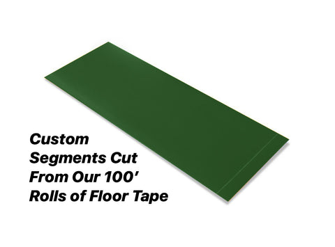 Custom Cut Segments - 6" GREEN Solid Color Tape - 100'  Roll