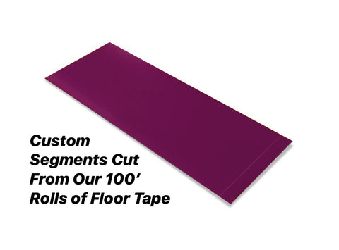 Custom Cut Segments - 4" PURPLE Solid Color Tape - 100'  Roll