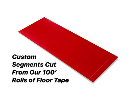 Custom Cut Segments - 3" RED Solid Color Tape - 100'  Roll