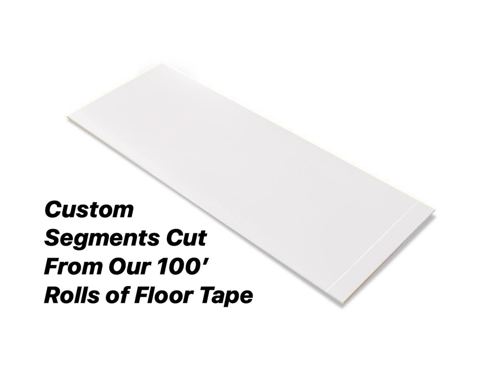 Custom Cut Segments - 2" WHITE Solid Color Tape - 100'  Roll