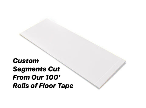 Custom Cut Segments - 6" WHITE Solid Color Tape - 100'  Roll