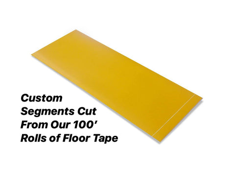 Custom Cut Segments - 6" YELLOW Solid Color Tape - 100'  Roll