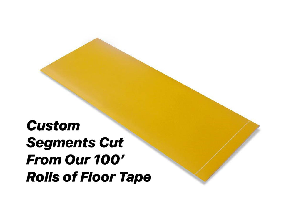 Custom Cut Segments - 4" YELLOW Solid Color Tape - 100'  Roll