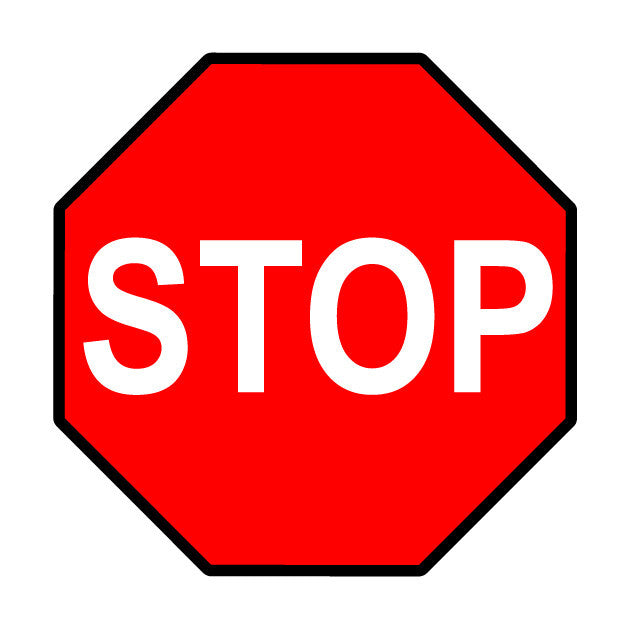 Red Stop Floor Sign