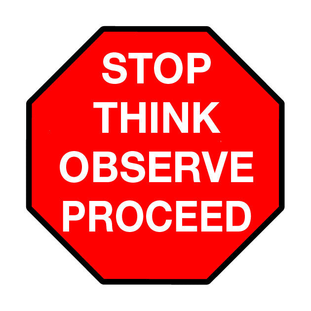 Stop Sign - Stop Think Observe Proceed