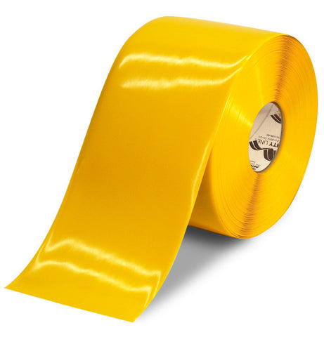 6 Inch Yellow 5S Floor Tape - Mighty Line -100 Foot Roll