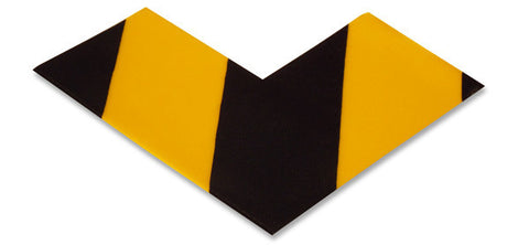 3" Wide Solid Yellow Angle With Black Chevrons - Pack of 100