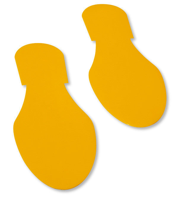 Solid Colored YELLOW Footprint - Pack of 50